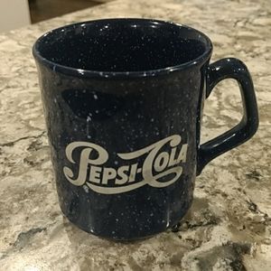 Vintage Pepsi-Cola Speckled Blue Coffee Mug